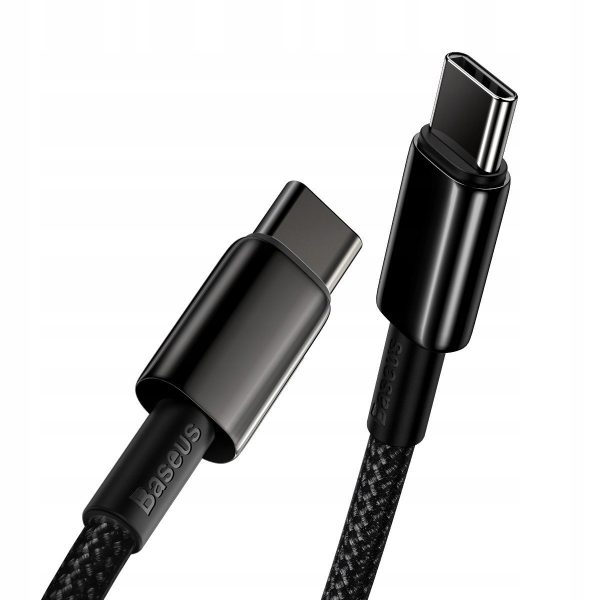 Kabel USB-C Baseus Tungsten Gold 100W 1m - obrazek 3