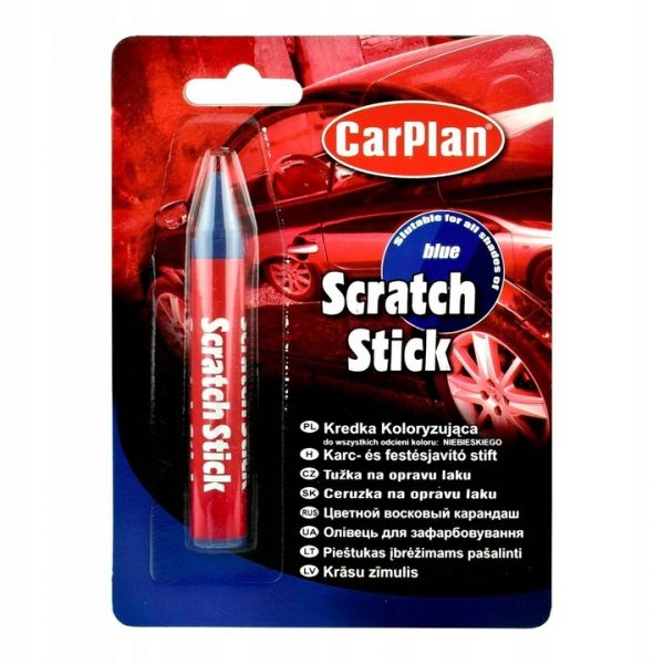 Kredka koloryzująca do lakieru korektor Scratch Stick niebieska CARPLAN