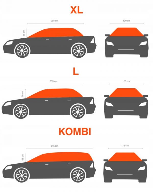 Pokrowiec pół-plandeka śnieg deszcze na samochód rozmiar L - obrazek 7